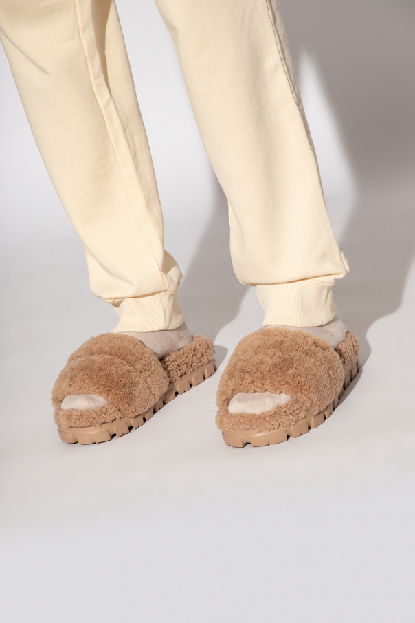 UGG UGG FLUFF YEAH 40 FLTFRM SLPPR ELSTC HL Grigio - Brown